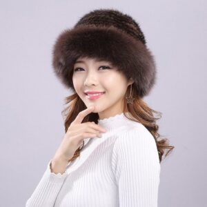 일상을 변화시키는 23FW 마스케라 비앙코 리얼 밍크 핸드메이드 니팅모자 1종 더 알뜰하게