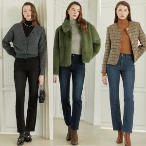 고물가 시대 알뜰 장보기 에콕스 23FW 여성 엘라위빙 웜 데님팬츠 3종 당일출고