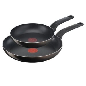 완전히 새로워진 차세대- 테팔 인텐시브 블랙 프라이팬 세트 강력한 티타늄 코팅