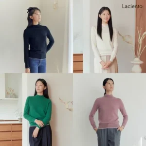 고물가 시대 알뜰 장보기 라씨엔토 23 Winter 컬러 배색 모크넥 니트 3종 인기많은 비결은?