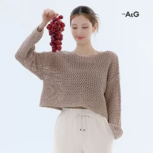 왜 인기 있는지 알아? 24SS 코튼 블렌드 시스루 슬리브 니트 3종 인기템