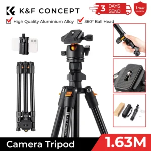 합리적인 가격 ​2024 요즘 sns에서 난리난 K & F Concept 휴대용 카메라 여행 삼각대 캐논 니콘 소니 DSLR 용 360 도 볼 헤드가있는 유연한 Vlog 삼각대  리뷰 최다로 엄선된 최고의 제품을 소개합니다. 주간인기
