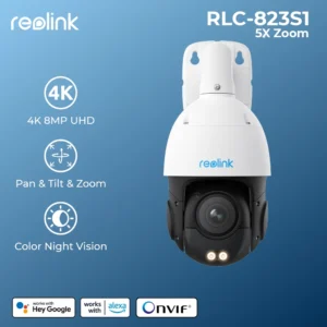 주말특가 ​2024 요즘 sns에서 난리난 REOLINK 4K 8MP 돔 PoE 보안 카메라 5X 3D 광학 줌 팬 및 틸트 자동 추적 스마트 감지 8MP Onvif 실외 IP 카메라  리뷰 최다로 엄선된 최고의 제품을 소개합니다. 아빠들 원픽