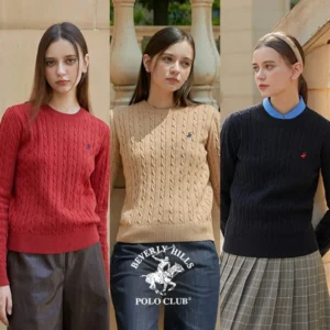 역.대.급 이벤트 꼭 갖고싶은 ​비버리힐즈폴로클럽 24FW 여성 메리노울블렌디드 하프집업 니트 3종 제가 소개해 드립니다