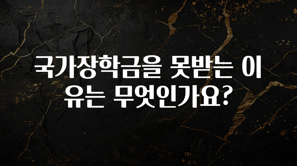 인스타 정보 국가장학금을 못받는 이유는 무엇인가요? 1분이면 확인가능 합니다