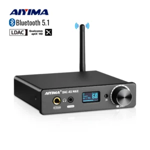 사랑을 담은 AIYIMA 오디오 A5 Max 미니 DAC 헤드폰 앰프 ES9018K2M 디코더 Bluetooth 5.1 APTX-LDAC 지원 DSD256 PCM384 원격 제어 뜨거운 관심 감사합니다