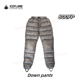 바로 준비가능 Ice Flame NXT 800FP 다운 바지 야외 초경량 그레이 오리 다운 바지 휴대용 캠핑 하이킹 열 내부 남여 실간 리뷰