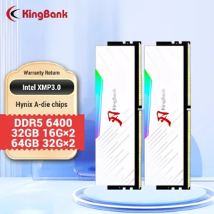 후회하지 않는 KingBank Hynix A 다이 DDR5 RGB RAM 메모리 DDR5 RAM PC 16GBx2 32GB 32GBx2 64GB 6400 MHz 6400MHz 데스크탑용 RAM 흰색 XMP 3.0 실사용 후기