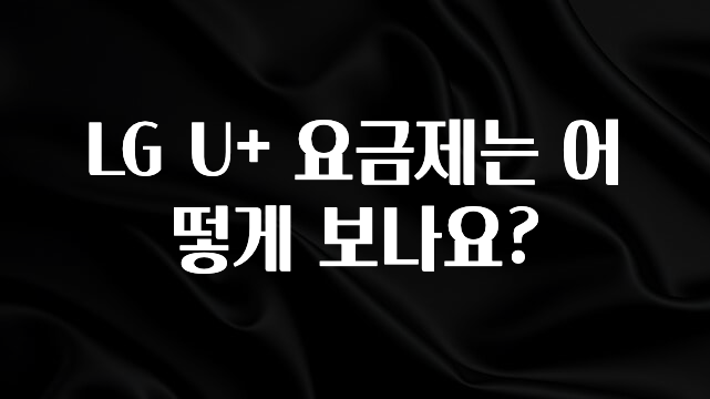 주간 핫 LG U+ 요금제는 어떻게 보나요? 지금 소개할게요