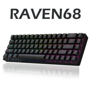 최고의 제품만 모았다 Raven68 교체 가능한 자기 스위치가 있는 유선 기계식 키보드 8K 반환 속도 사용자 정의 키 범위 빠른 트리거 E-스포츠 게이머 30초면 확인 가능합니다