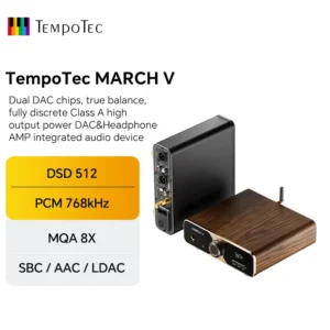호스트가 소개한게 바로 TempoTec MARCH V-M5 USB 블루투스 DAC 및 클래스 A 헤드폰 AMP 아쉬움이 없습니다