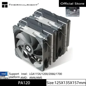 美친 소식 Thermalright PA120 AGHP 3.0 히트 파이프 공냉식 라디에이터 6 히트 파이프 이중 타워 이중 팬(상단 커버 지원 LGA1700 포함) 업데이트된 소식입니다