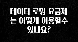 엄마아빠가 좋아하는 데이터 로밍 요금제는 어떻게 이용할수 있나요? 놓치지마세요