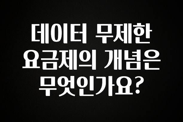 올해 베스트 데이터 무제한 요금제의 개념은 무엇인가요? 요약정리