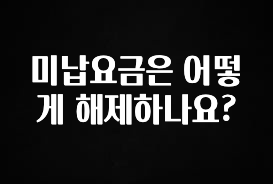 이달의 핫 미납요금은 어떻게 해제하나요? 무조건 확인