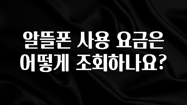 이건 “참을 수 없다” 알뜰폰 사용 요금은 어떻게 조회하나요? 최신정보