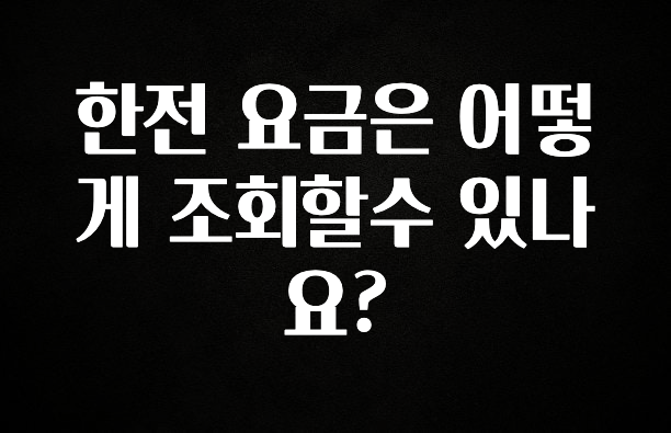 이정보美쳤다 한전 요금은 어떻게 조회할수 있나요? 확인하시죠