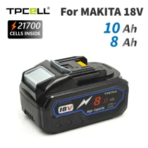 질리지 않는 Makita 18V 전동 공구용 TPCELL 8/10Ah 18V 21700 셀 배터리 핫한 정보입니다