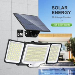 특별한 이유 348LED 태양열 램프 야외 보안 조명 모션 센서 방수 126/328LED 강력한 스포트라이트 태양열 정원 차고 30초면 확인 가능합니다