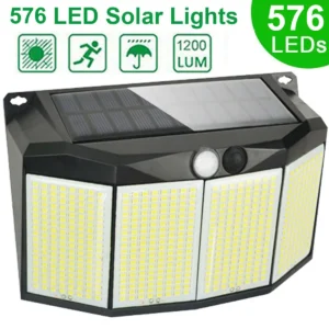 특별한 날을 맞아 576 LED 야외 태양 광 조명 모션 센서 3 가지 모드 외부 통로 정원 차고 램프에 대 한 방수 보안 홍수 조명 관심이 뜨겁습니다