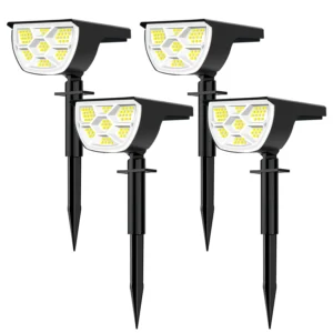 인기 좋아 1/2/4PCS 태양 스포트 라이트 68/72 LED 야외 정원 태양 풍경 스포트 라이트 방수 3 모드 벽 조명 문 뒷마당 차고 관심이 뜨거운 이유 입니다