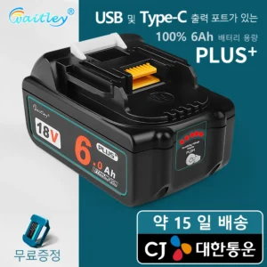올해 최고의 픽 Waitley 강력한 PLUS 마끼다 18v 공구 배터리 6Ah 리튬 이온 배터리 충전식 리튬 이온 배터리 호환 Makita 액세서리 BL1860 BL1830b BL1850b BL1840 아주 좋은 정보입니다