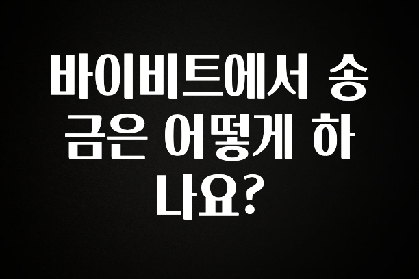 올해 베스트 바이비트에서 송금은 어떻게 하나요? 최신정보