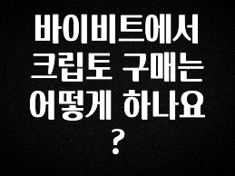 이정보美쳤다 바이비트에서 크립토 구매는 어떻게 하나요? 바로 클릭