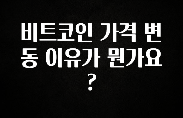지금 바로 공개 비트코인 가격 변동 이유가 뭔가요? 확인해보세요