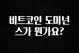 좋은 정보 비트코인 도미넌스가 뭔가요? 요약본만 확인해보세요