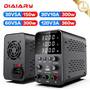 조정 가능한 DC 전원 공급 장치 30V 10A 60V 5A 실험실 벤치 전원 안정화 전원 공급 장치 전압 조정기 스위치 110-220V