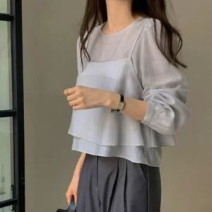 요즘 찰떡인 뷔스티에블라우스 실간 리뷰