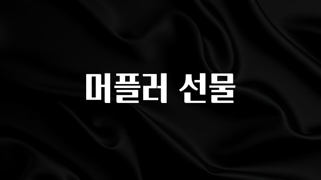 지금 당장 “이거” 확인 머플러 선물 확인해보세요