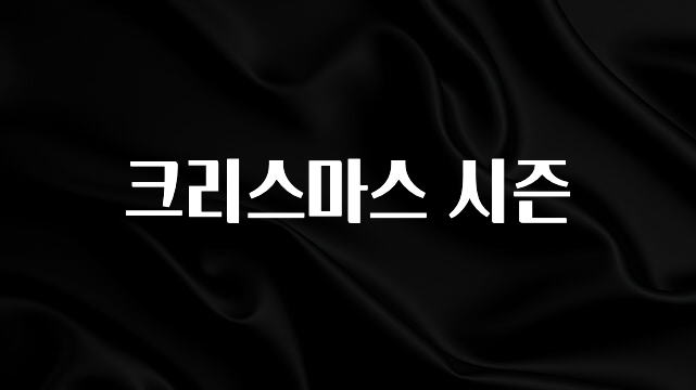 업뎃 정보 크리스마스 시즌 리뷰가 많습니다