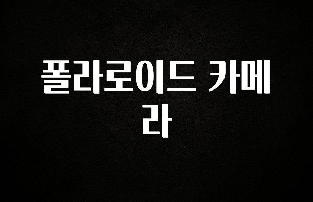 엄마아빠가 좋아하는 폴라로이드 카메라 업데이트된 소식입니다